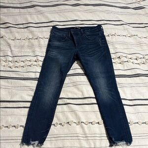 Express Dark Blue Ankle Jeans